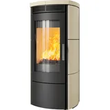 Kaminofen Hark 130 ECOplus 6 kW - Ofenkacheln: quarz-weiß - Korpus: graphit