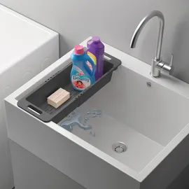 Metaltex Spülkorb Drain-Flex ausziehbar Kunststoff Grau