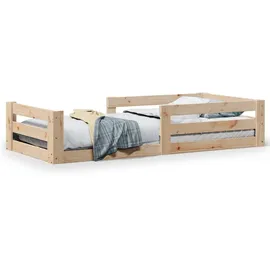 vidaXL Massivholzbett 100 x 200 cm Beige