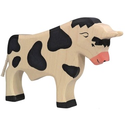 Holztiger Tierfigur HOLZTIGER Stier aus Holz - schwarz