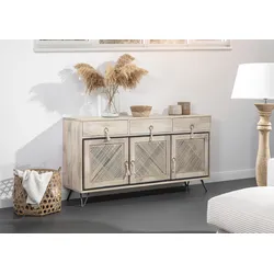 Sideboard GUTMANN FACTORY, beige (natur), B:150cm H:80cm T:45cm, Sideboards, Kommode, Breite 150 cm