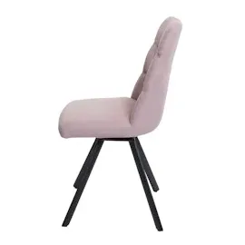 Mendler 2er-Set Esszimmerstuhl HWC-J69, Küchenstuhl Stuhl, drehbar Auto-Position, Samt ~ rosa