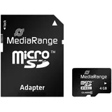 MediaRange MR956 microSDHC Class 10 + SD-Adapter 4 GB