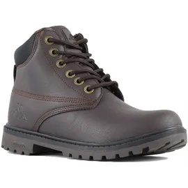 Kappa Herren Schnürstiefeletten/ Boots TENNESEE 2 Dunkelbraun Kunstleder Größe: 42