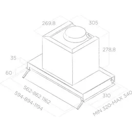 Elica Boxin Flachschirmhaube 90 cm Silber