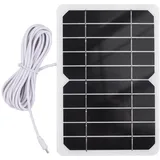 Irishom 5W 5V Tragbares Solarladegerät Wasserdichtes Solarpanel-Ladegerät für Camping mit Micro-USB-Stecker zum Aufladen von Handys Mini-Lüftern LED-Licht-Heimmonitorkamera