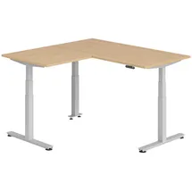 bümö Eckschreibtisch Eiche / Silber