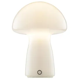 Lightbox LED Akku Pilzleuchte, 22 x 16 cm, 250 lm, 2700 K, dimmbar, Glas, weiß - Weiß