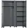 Woood Kleiderschrank Dennis 158 x 202 x 55 cm Dunkelgrau