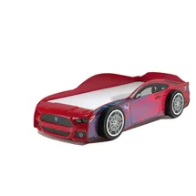 Vipack Kinderbett Autobett Power 90 x 200 cm MDF rot