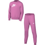 Nike Unisex Kinder Trainingsanzug K Nsw Tracksuit Poly Crew Hbr, Playful Pink/White/White, FD3090-675, XL