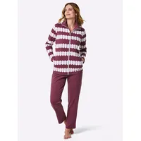 Hausanzug FEEL GOOD, Damen, Gr. 20/21, lila (bordeaux), 60% Baumwolle, 40% Polyester, Homewear-Sets Hausanzug
