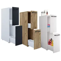 VCM Mid.you Midischrank 25 x 110 x 50 cm Honigeiche Metall