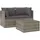 vidaXL Garten-Lounge-Set 3-tlg. grau