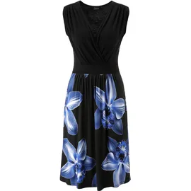 Aniston SELECTED Jerseykleid Blau/Schwarz 40