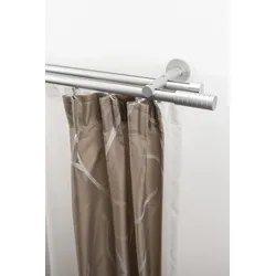 Gardinenstange GARESA "EASY", silber (silberfarben), B:65cm L:580cm Ø:20mm, Aluminium, Gardinenstangen