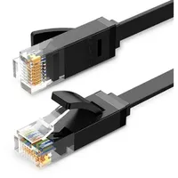 UGREEN LAN Ethernet Flachkabel RJ45 Cat 6 UTP, 1000Mbps, 10m, Ugreen, Schwarz