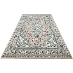 affaire Teppich »Oriental«, rechteckig, Orient-Optik, mit Bordüre, Teppich, Kurzflor, Weich, Pflegeleicht, 98580531-6 rosa 7 mm