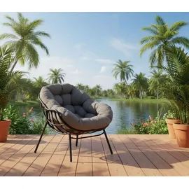 Lesli-Living Lesli Living Relaxsessel Cozy Stone 70 x 80 x 90 cm anthrazit/light-grey