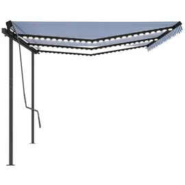 vidaXL Automatische Markise mit LED & Windsensor 6x3 m Blau & Weiß