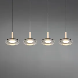 Trio Lighting LED Pendelleuchte Celeste, 4-flammig höhenverstellbar Glas chrom B: 115cm