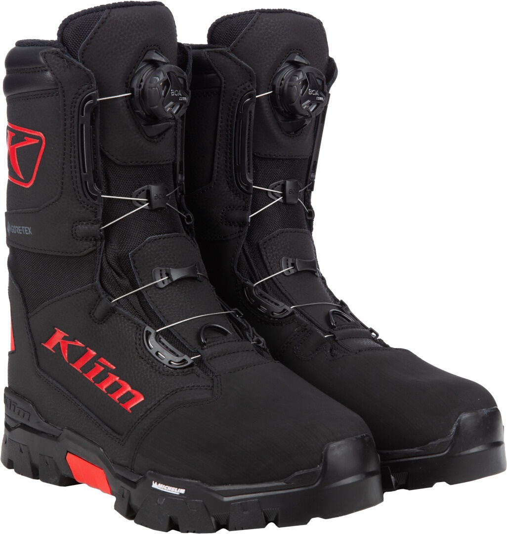 Klim Klutch GTX BOA Sneeuwscooter laarzen, zwart-rood, 48 Voorman