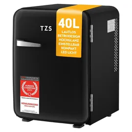 First Austria Retro Mini-Kühlschrank 40 l 0 mm hoch Schwarz