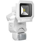 ESYLUX LED Strahler Aluminium 10 W 1000 lm inkl. Bewegungsmelder weiß