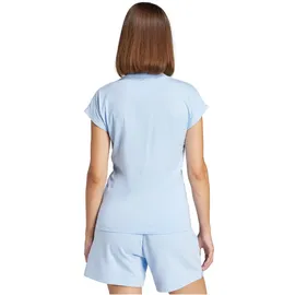 adidas Essentials Linear Cotton T-shirt glow blue/white L
