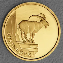 Goldmünze 20 Euro Steinbock 2023  Rückkehr der Wildtiere (Deutschland)