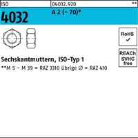 Bufab Sechskantmutter ISO 4032 M7 A 2 (- 70) 100 Stück