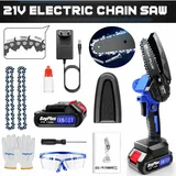 Dayplus - Akku Kettensäge 4' Zoll Mini Elektro Kettensägen Handkettensäge Mit Akku zubehör