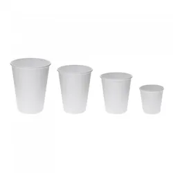 50 Stk. Weiße Pappbecher für Kaffee und Erfrischungsgetränke Ref TPVC0400 Ref.TPVC0400