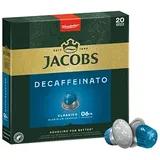 Jacobs DECAFFEINATO Kaffeekapseln Arabica- und Robustabohnen klassisch 20 Portionen