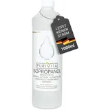 PURIVITA® Isopropanol 99,9% [1L] - Reinigungsalkohol Isopropanol - Reiner Alkohol zum Reinigen von Haushalt & Industrie - Isopropylalkohol - Desinfektionsmittel Reiner Alkohol - Ethylalkohol
