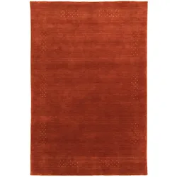 Wollteppich MORGENLAND "Nova - Gabbeh Teppich - Loribaft Perser", rot, B:200cm H:1,5mm L:300cm, Schurwolle, Teppiche, Flachgewebe