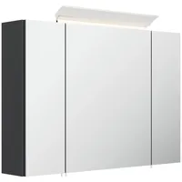 Posseik Spiegelschrank inkl. Design LED-Lampe u. Glasböden 90 cm