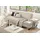 W.Schillig 3-Sitzer taboo Designsofa mit hohem Sitzkomfort, mit Normaltiefe, inklusive Armlehnenverstellung, mit Kontrastnaht beige|grau