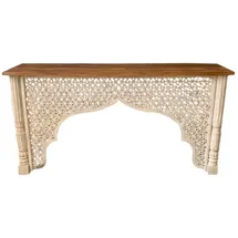 Marrakesch Orient & Mediterran Interior Zhora Konsolentisch 180 x 150 x 0 cm weiß