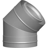 WOLF-Garten Wolf Abgasrohrbogen konzentrisch 45°, Grad, aus Edelstahl/PP 2651530