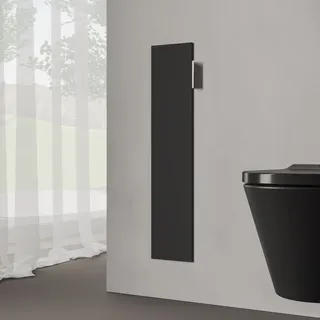 Kronenbach Cube Design WC-Modul 73 cm - Unterputz, Glasfront, Anschlag links, Accessoires, schwarz matt
