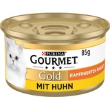 Gourmet PURINA GOURMET Gold Raffiniertes Ragout Katzenfutter nass, mit Huhn, 12er Pack (12 x 85g)