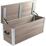 Dobar WPC Auflagenbox 115 cm x 42,8 cm x 47,2 cm Silbergrau