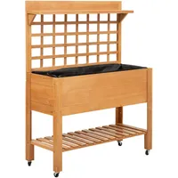 Outsunny Hochbeet Pflanztisch 105 x 45 x 135 cm Braun
