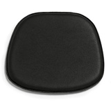 Sitzpad für Eames Plastic Side Chair Leder schwarz, Designer Thomas Albrecht, 2x38.5x36 cm