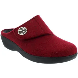 Berkemann Teresa Hausschuh, dunkelrot, Filz, Weite H, Wechselfußbett 5061-258 40 2/3 EU