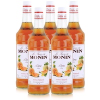 Monin Sirup Melone 1L - Cocktails Milchshakes Kaffeesirup (5er Pack)