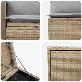 vidaXL Sofa Set 7-tlg. Beige/Grau Loungesofa