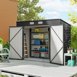 Outsunny Gerätehaus 2,49 x 1,21 m Grau