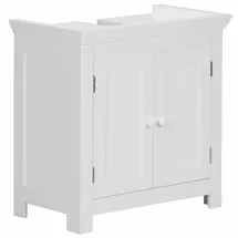 FineBuy Waschbeckenunterschrank Unterschrank Weiß 57 cm Badschrank